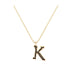 K - Letter Name Necklace Initial Necklace